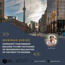 Webinar: Community Partnership Building to meet outcomes of Progressive Realization of the Right to Housing  
